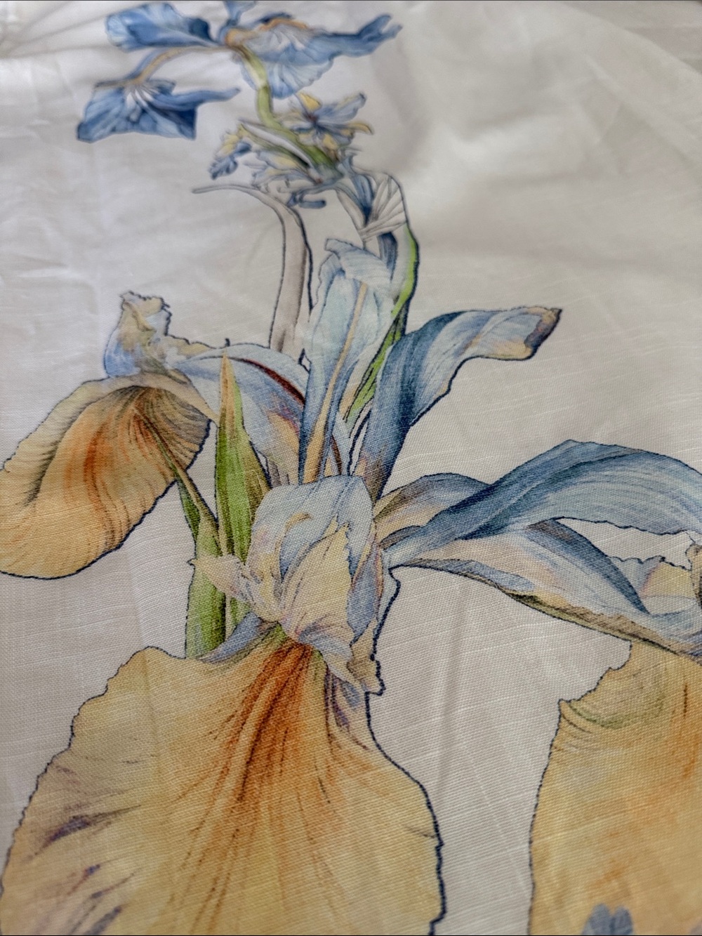 Farmers Market Floral Linen Blend Shift Dress White Size Large NWT - Picture 10 of 17